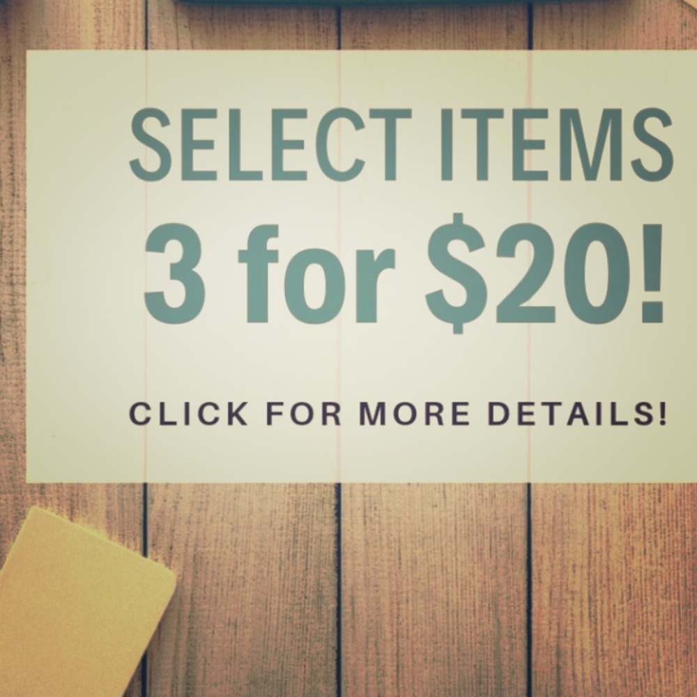 Pic any 3 items under 20 dollars!!